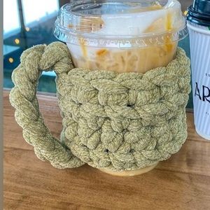 Handmade crochet cup holder/warmer